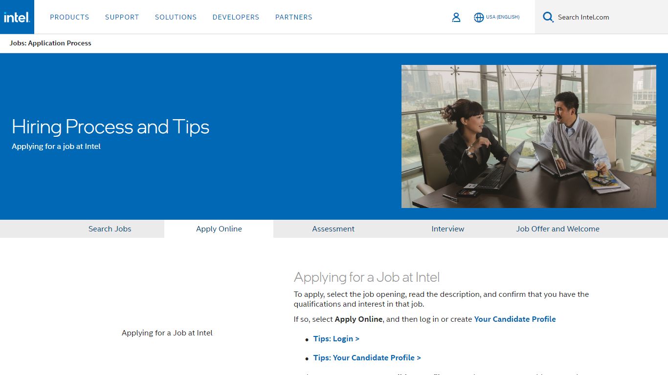 Jobs at Intel: Application Process